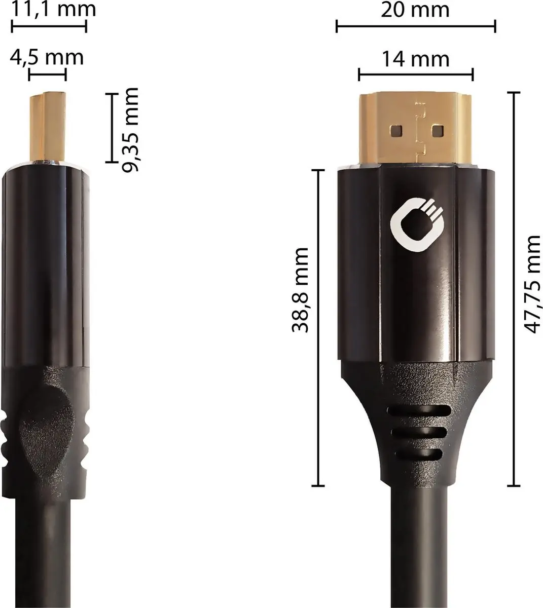 Oehlbach HDMI 2.1 Kabel 0.75m - Zwart