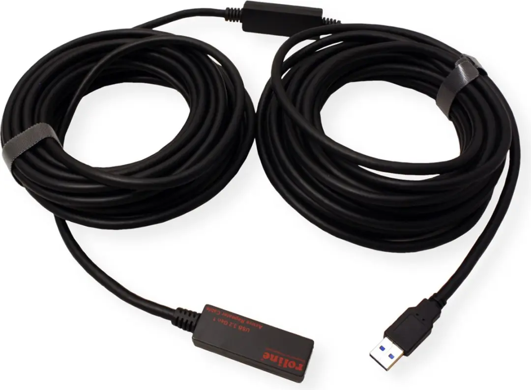 Roline USB 3.2 Gen 1 Actieve Repeater Kabel 15m - Zwart