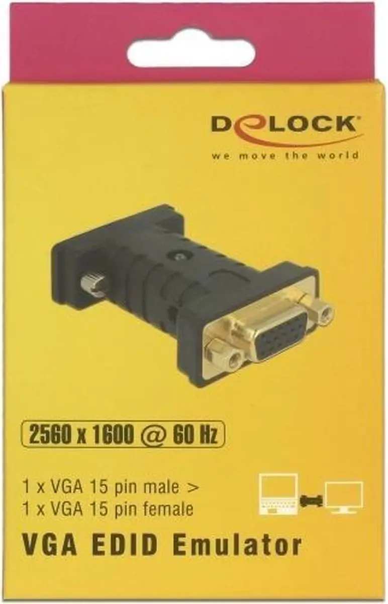 Delock VGA EDID Emulator Adapter - Zwart