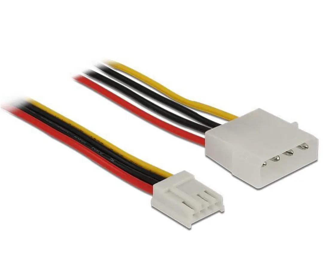 Delock Molex Floppy Voedingskabel 0,60m - Wit