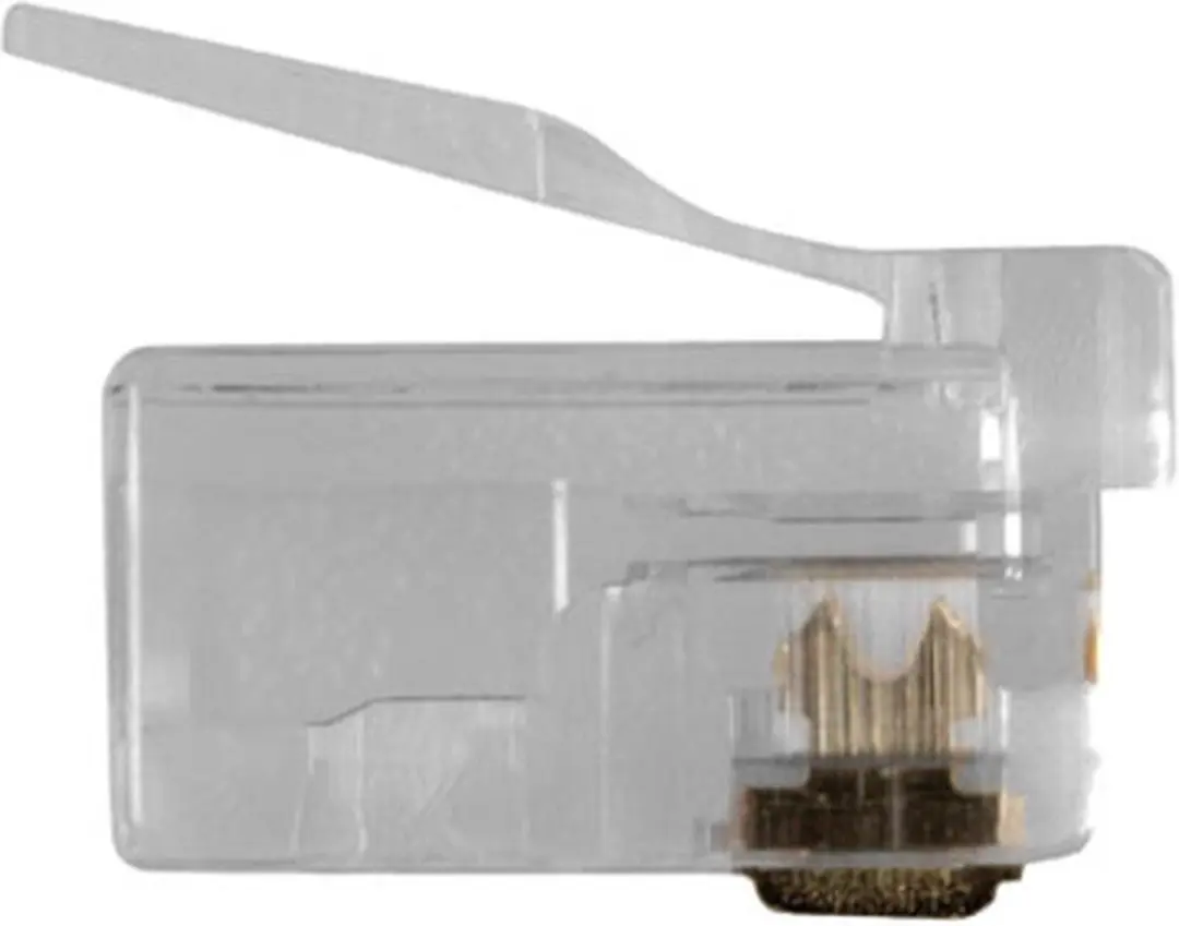 ACT TD104 RJ11 Connector voor platte kabel - 25 Stuks - Transparant - afbeelding 6 van 6