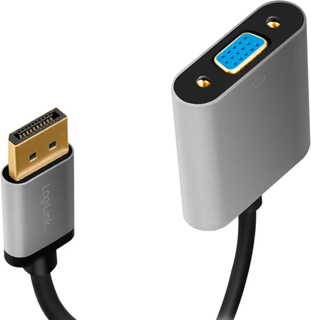 Logilink CDA0109 DisplayPort naar VGA Tussenstuk - Zwart/Grijs