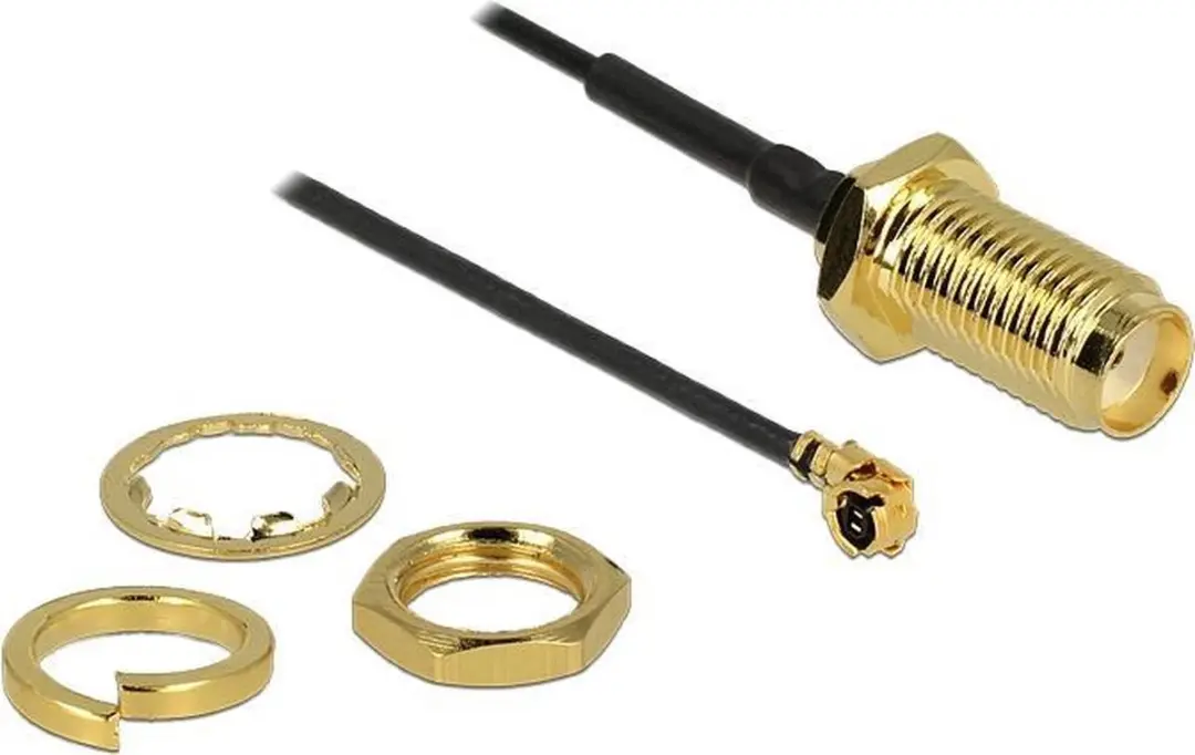 Delock MHF I SMA Kabel 1,13mm 50 Ohm - 0,05m
