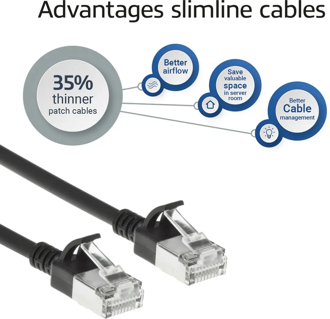 ACT DF7930 CAT7 Patchkabel 0,15m - Zwart