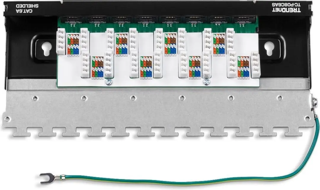 Trendnet TC-P08C6AS Patchpaneel 8-poorts Cat.6A - Zwart