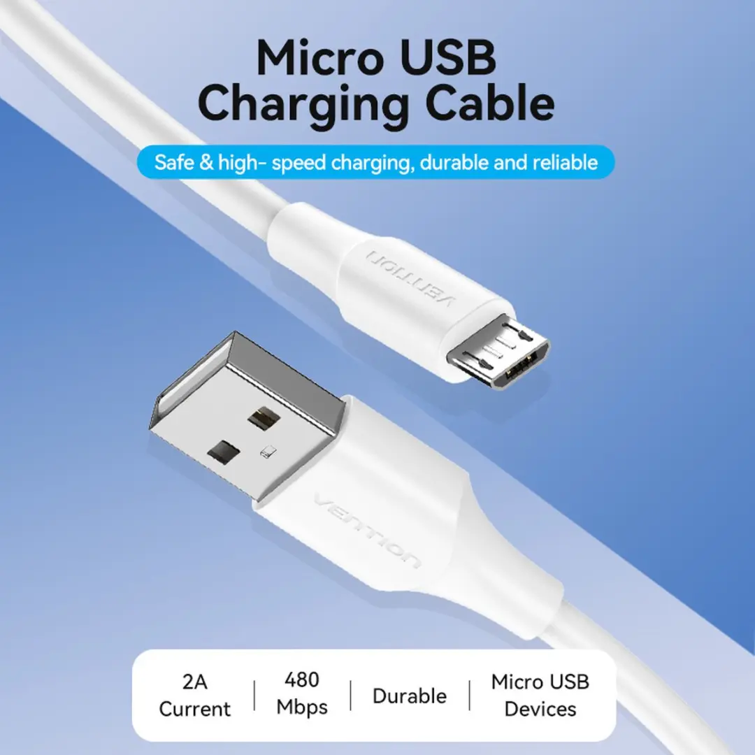 Vention CTIWG USB 2.0 Kabel A naar Micro-B 1,5m - Wit