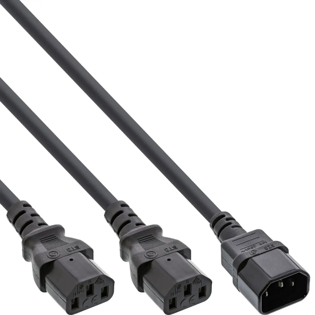InLine C13-C14 Y-stroomkabel 3m