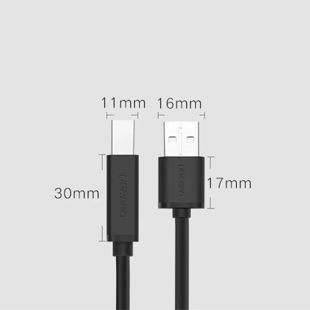 Ugreen Printerkabel USB-A naar USB-B 15m - Zwart