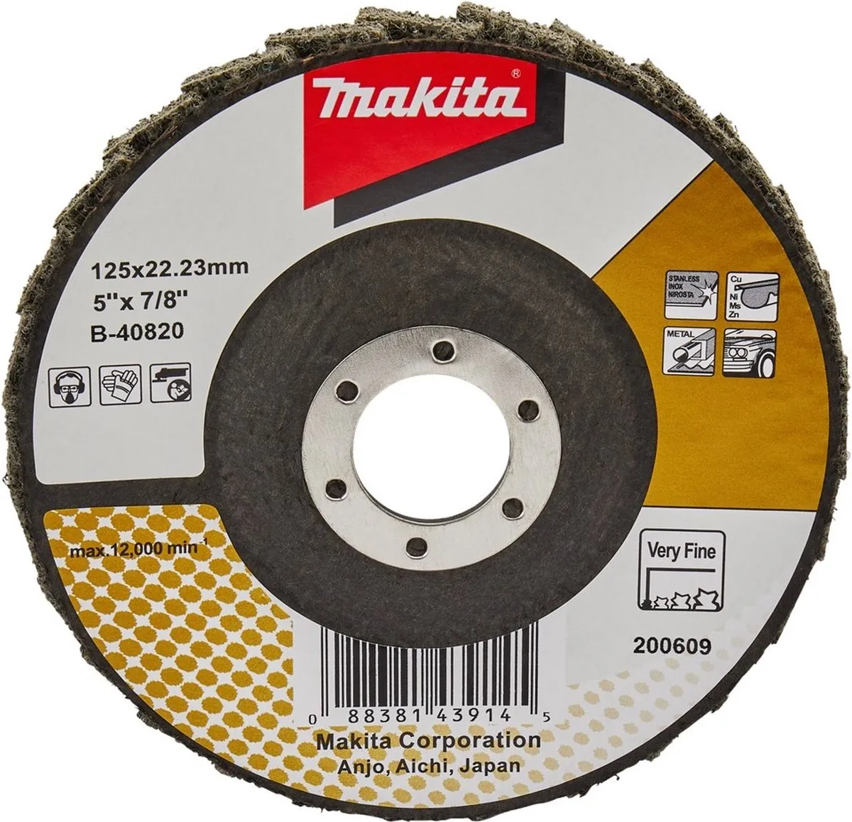 Makita B-40820 Schuurschijf 125mm Metaal