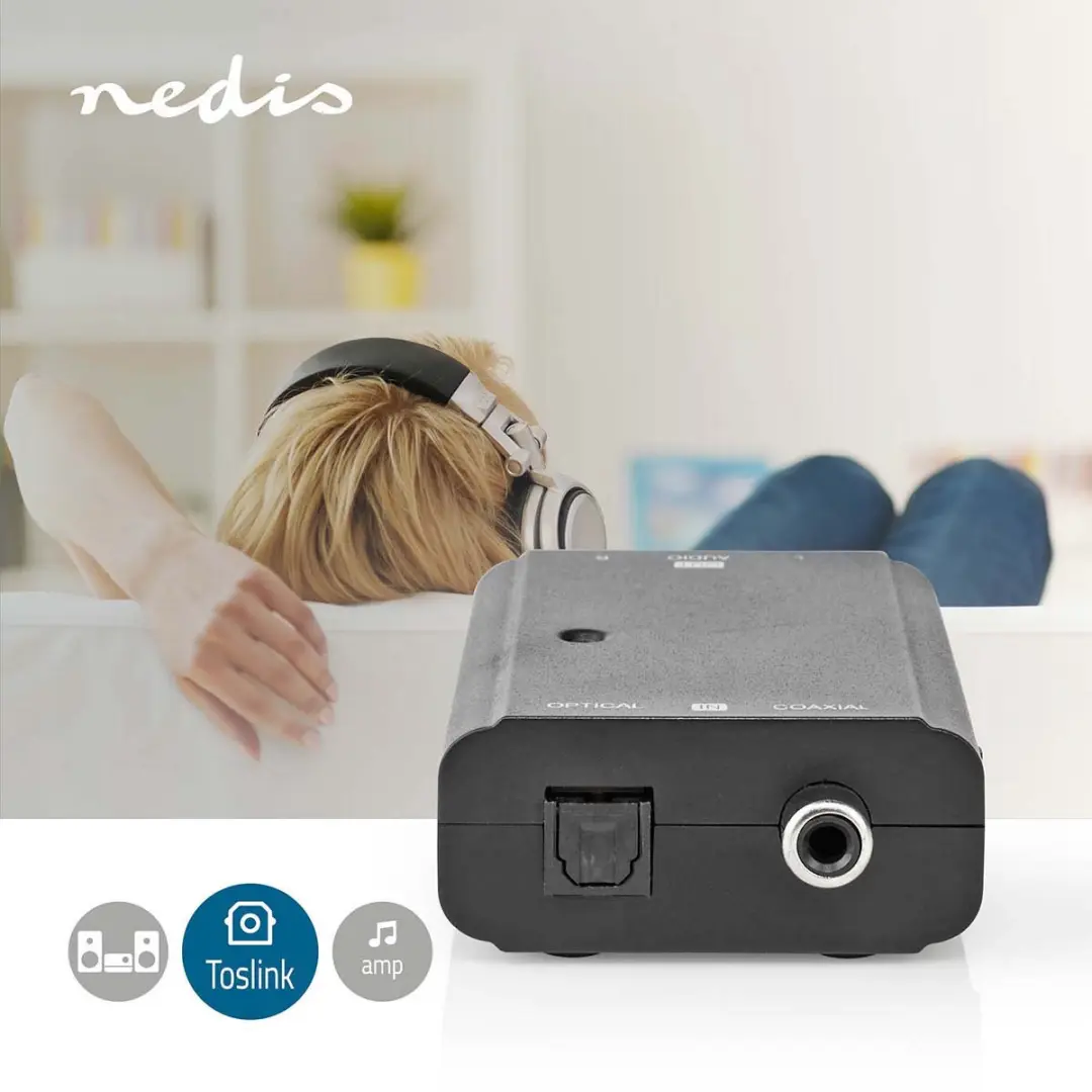 Nedis ACON2509BK Digitale Audioconverter - 2-wegs - Zwart