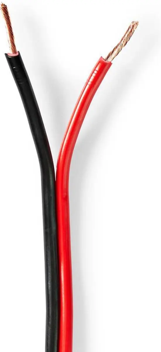 Nedis Speaker-Kabel CABR1500BK1000 100m - 2x1,50mm² - Rood/Zwart - afbeelding 6 van 6