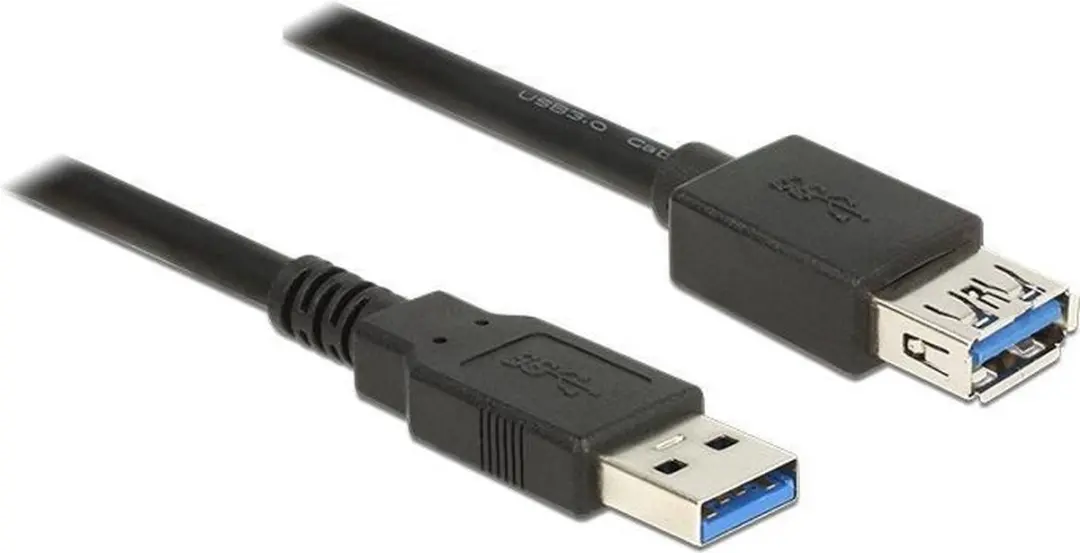 Delock USB 3.0 Verlengkabel 3m - Zwart