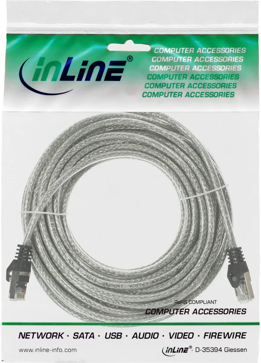InLine Patchkabel SF/UTP Cat.5e 30m - Transparant