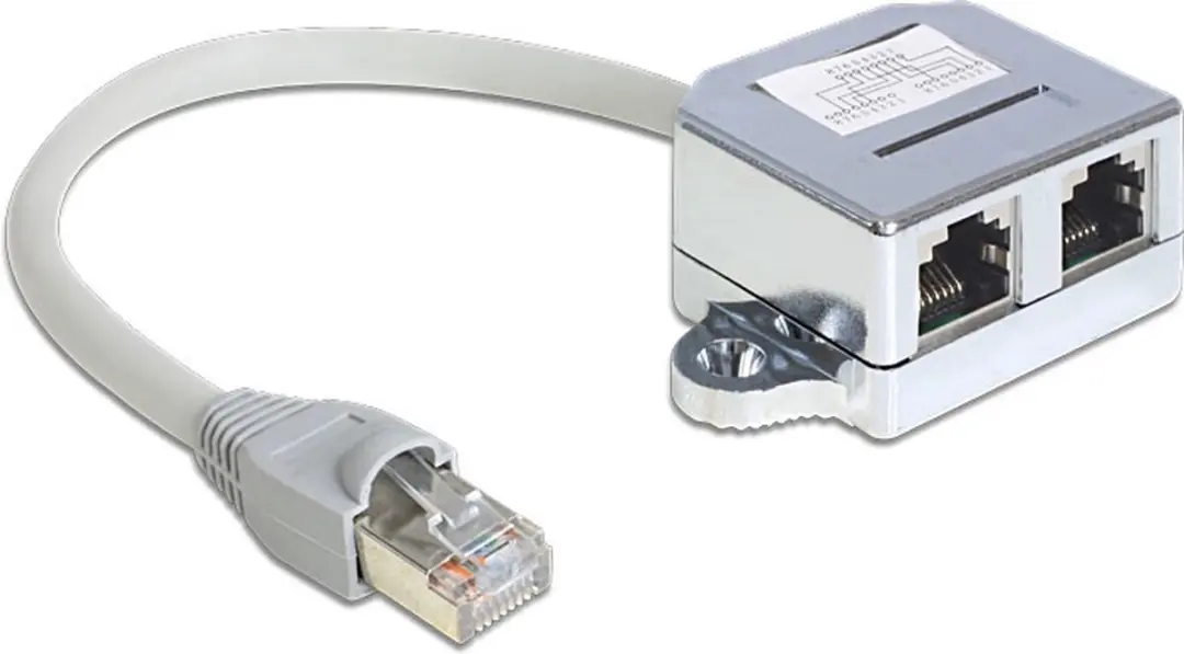 Delock RJ45 Port Doubler 65441 - Grijs