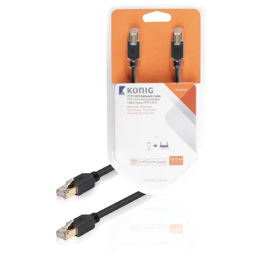 Konig KNC85210E100 Netwerkkabel RJ45 10m