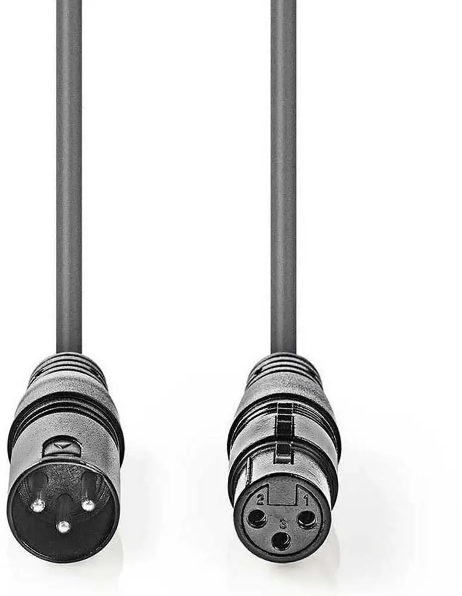 Nedis Gebalanceerde Audiokabel XLR 3-Pins 10m - Donkergrijs