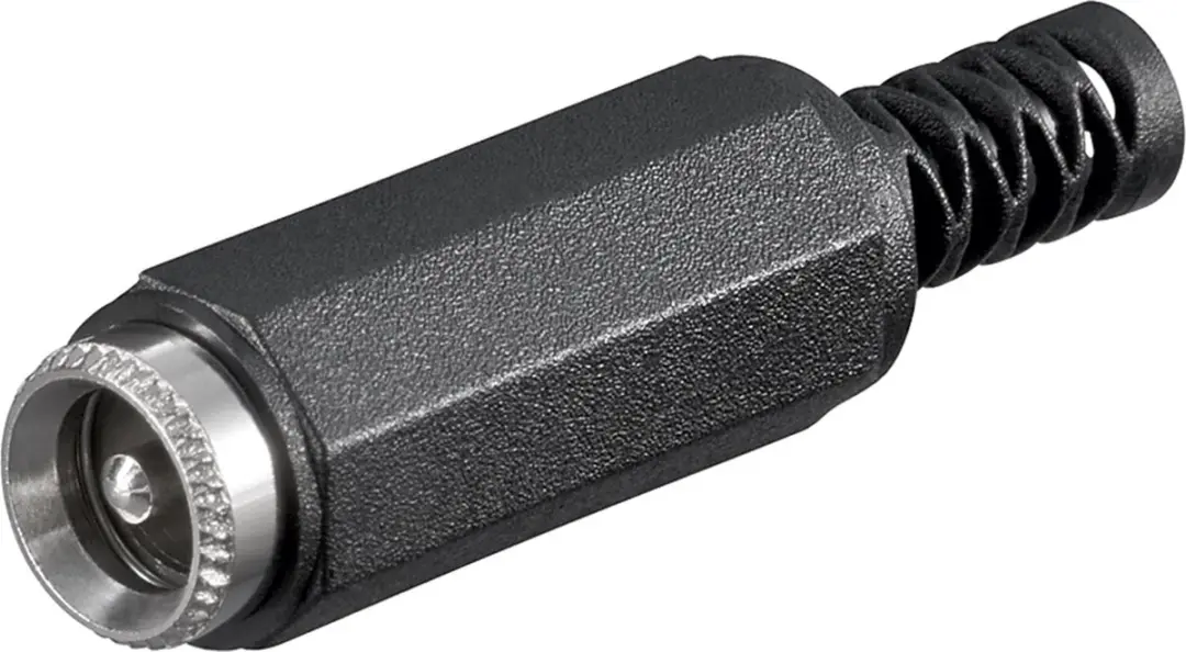 Goobay DC Connector Recht 5,0x2,1mm / 5,5x2,1mm - Zwart