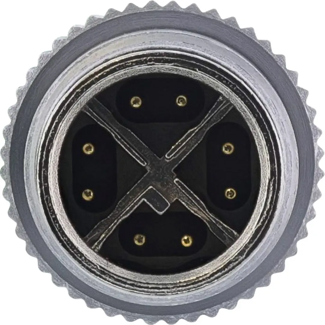 InLine M12 8-pins X-gecodeerde CAT6a Netwerkkabel 5m - Groen