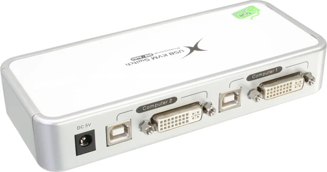 InLine 2-Poorts KVM-switch DVI USB Audio - Zwart