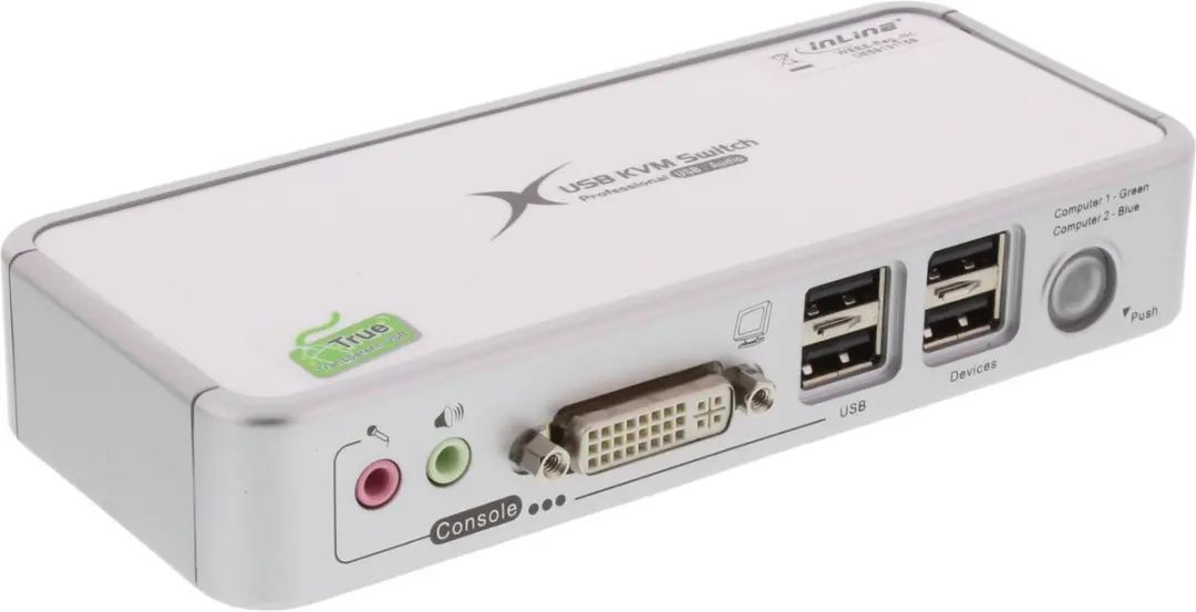 InLine 2-Poorts KVM-switch DVI USB Audio