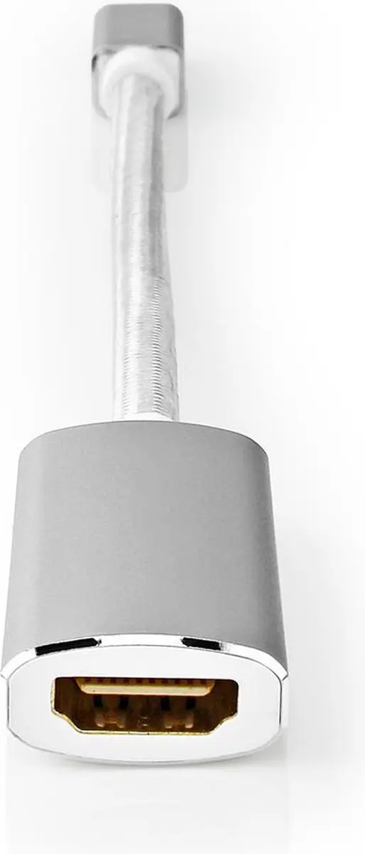 Nedis Mini DisplayPort naar HDMI Kabel 21.6 Gbps - 0.20m - Verguld - Zilver