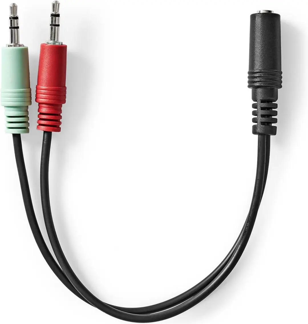 Nedis Stereo-Audiokabel 3,5mm 0,2m - 2x Male - Zwart