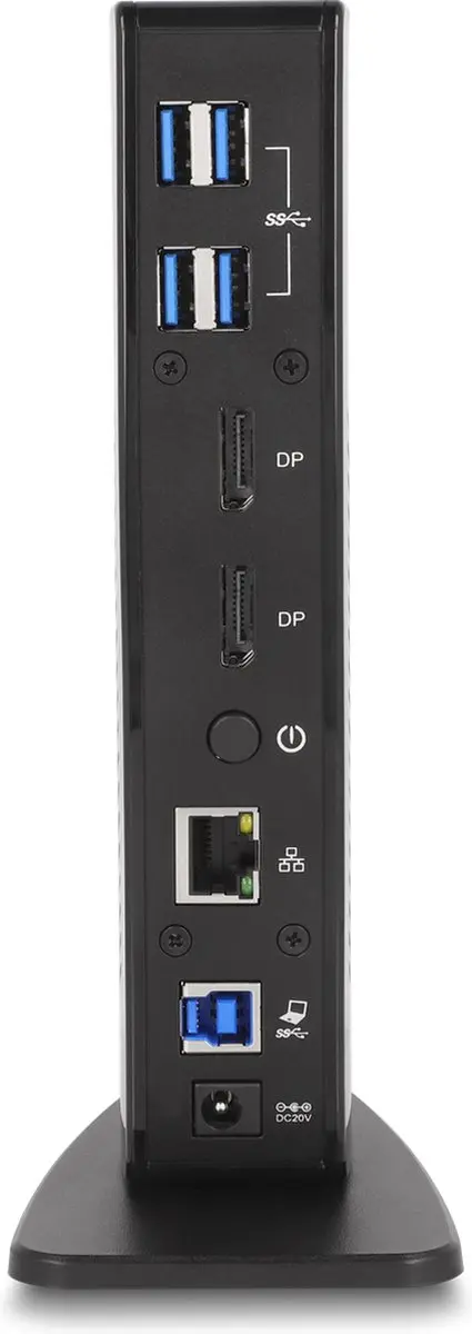 Delock 87728 USB Docking Station - Dual DisplayPort 4K - USB 3.2 - LAN - Zwart