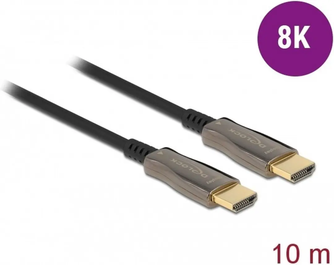 Delock HDMI 8K 60Hz Actieve Kabel 10m - Zwart