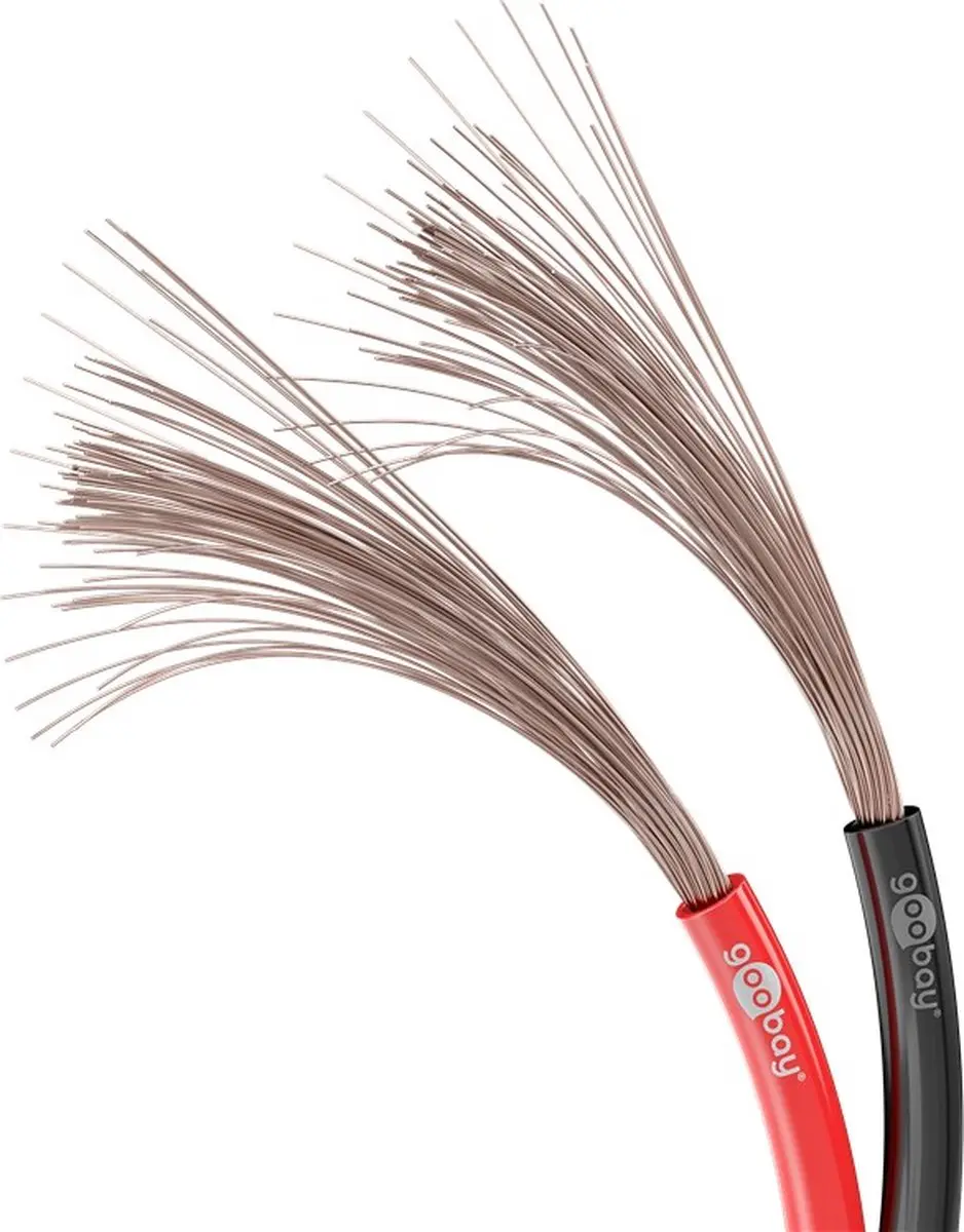 Goobay CCA Luidsprekerkabel 2x4mm² - 50m - Zwart/Rood