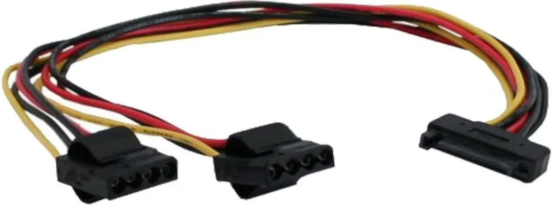 InLine SATA naar 2x Molex Splitter 0,3m