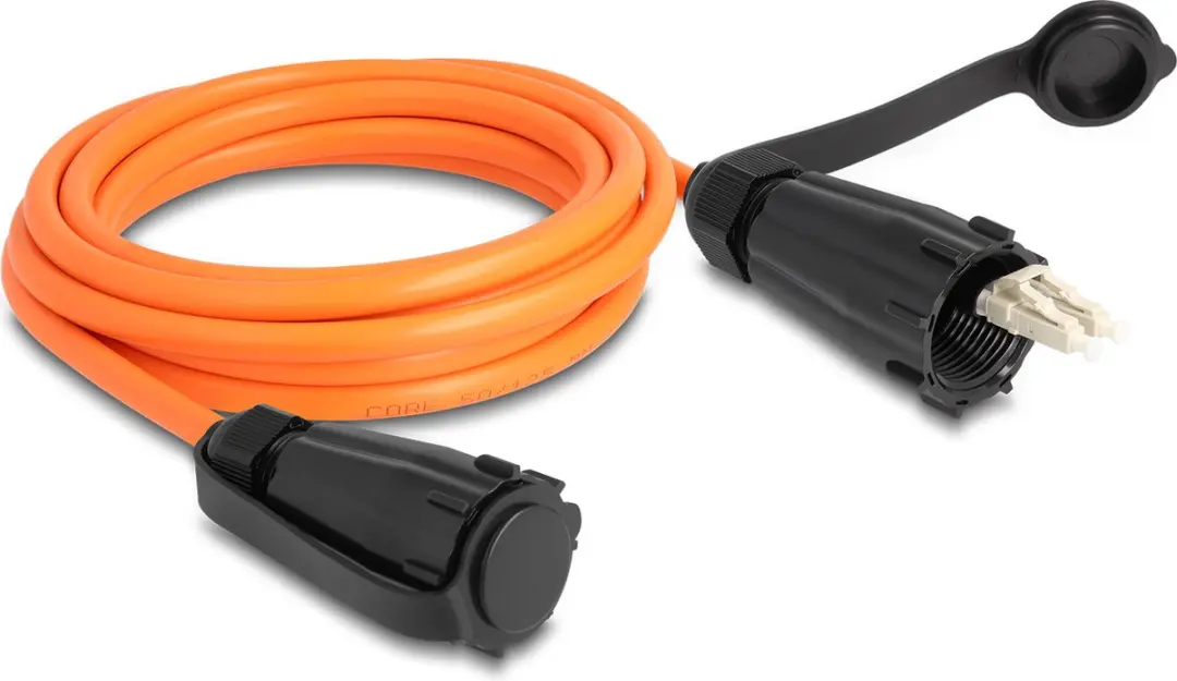 Delock LC Duplex OM2 Glasvezelkabel 3m - Oranje - IP68