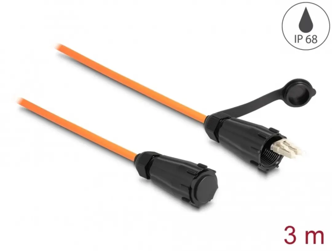Delock LC Duplex OM2 Glasvezelkabel 3m - Oranje - IP68
