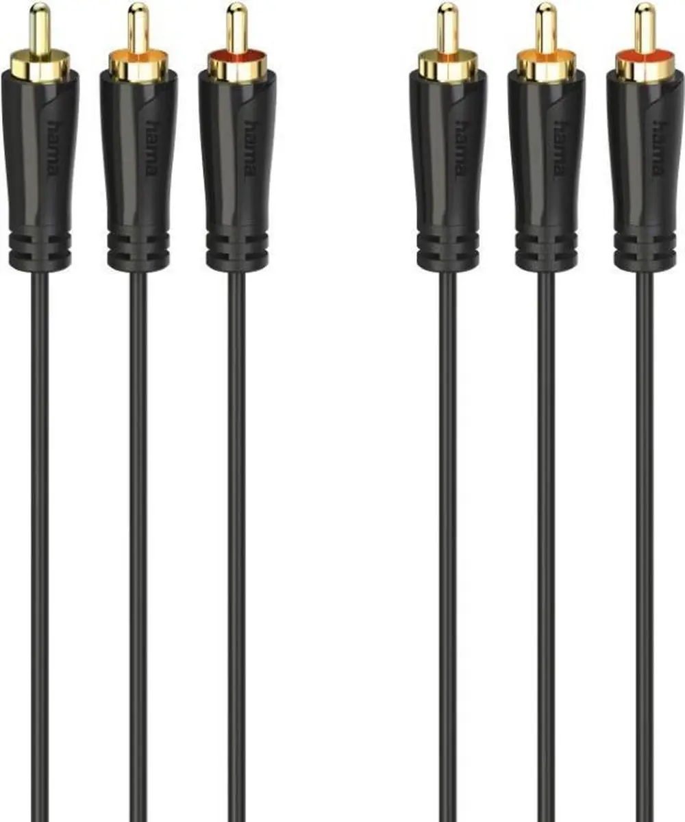 Hama Cinch-kabel 3x Verguld 1,5m