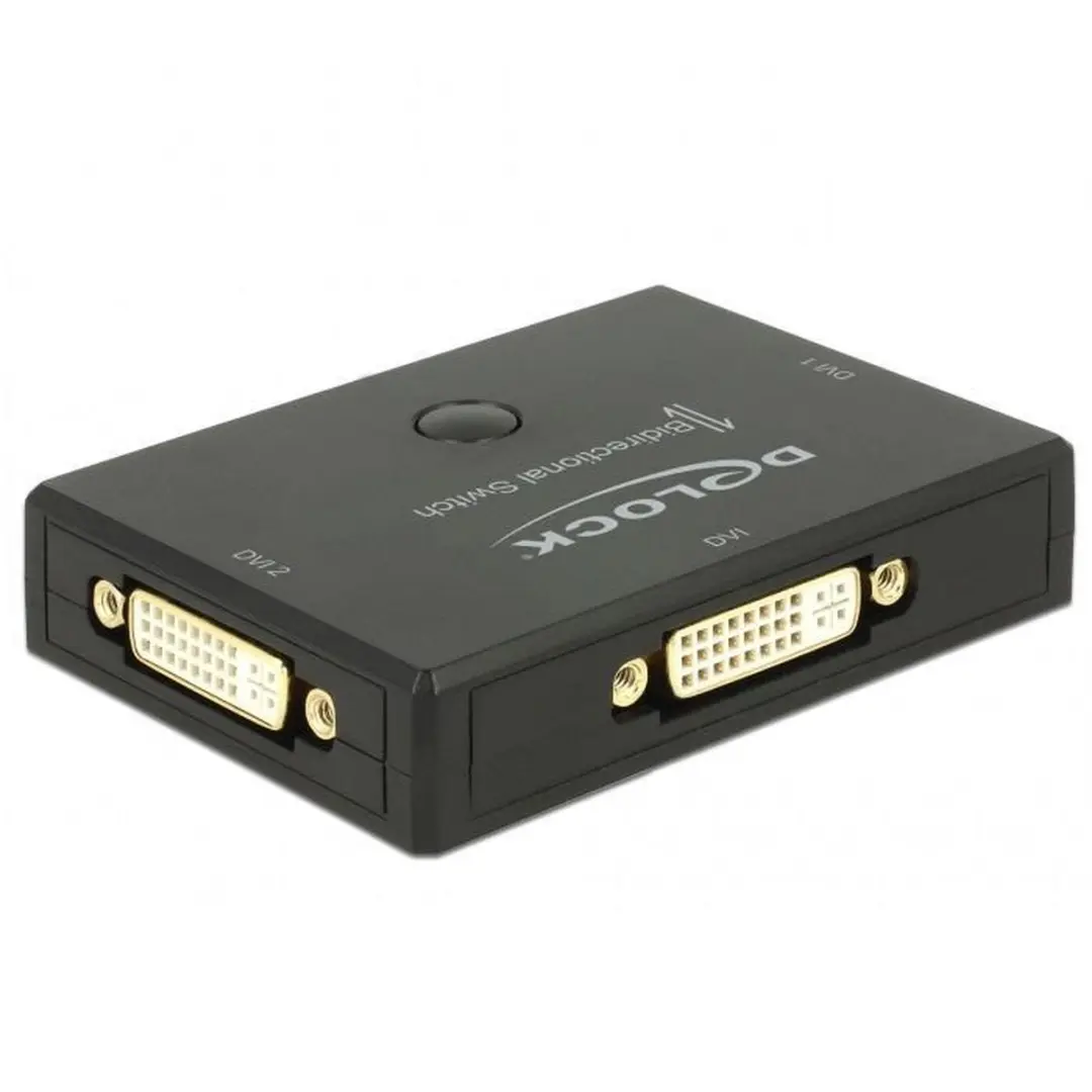Delock DVI Schakelaar 2 naar 1 4K 30Hz - Zwart