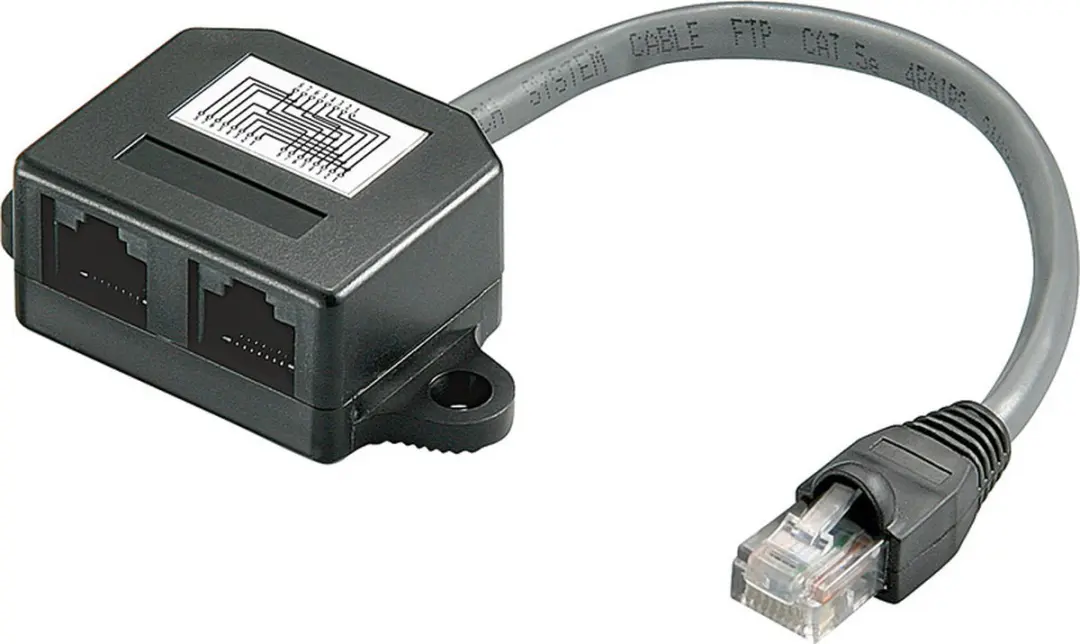 Goobay ISDN Splitter 1:1 - RJ45 - 0,15m