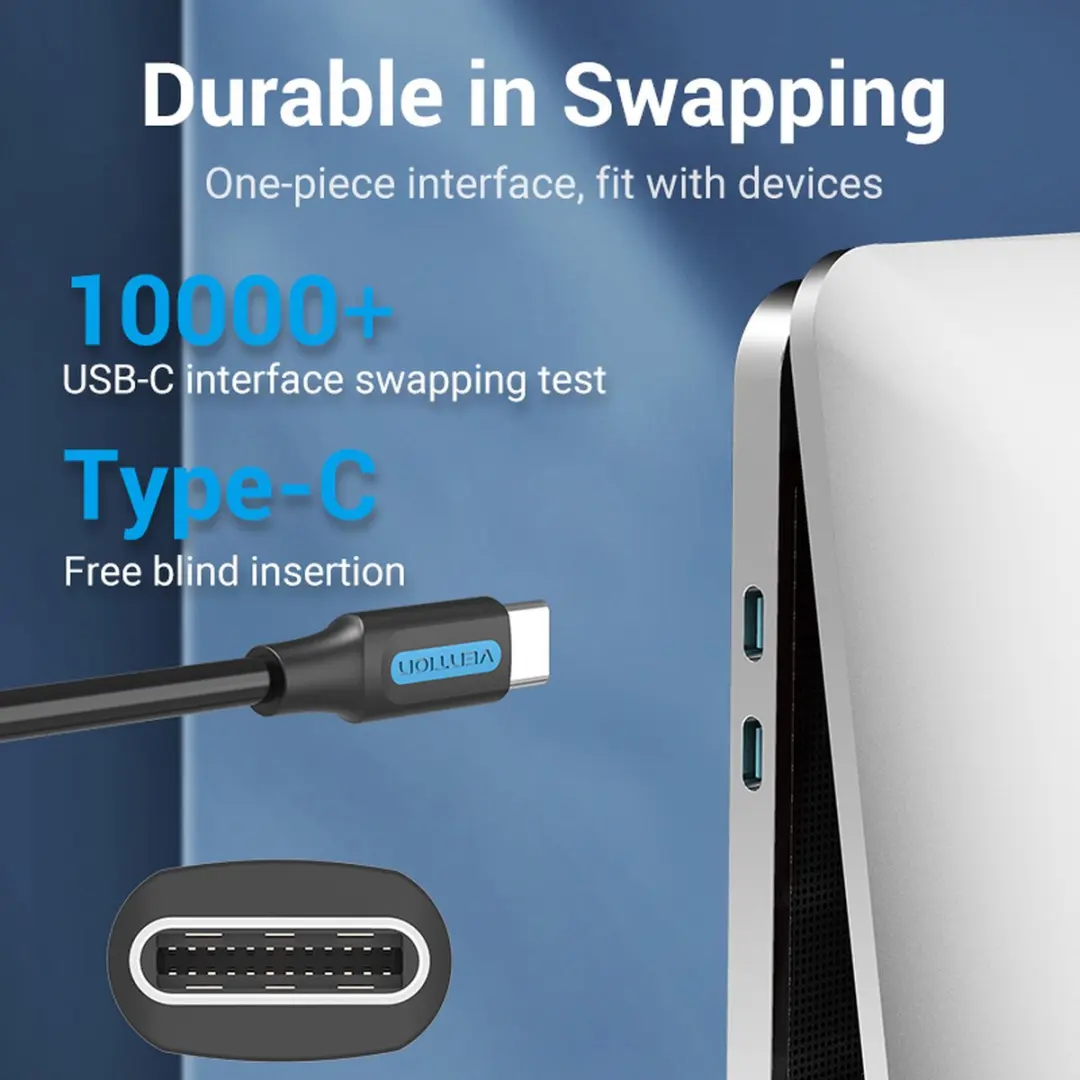 Vention USB-C 2.0 Opladekabel COSBF - Zwart
