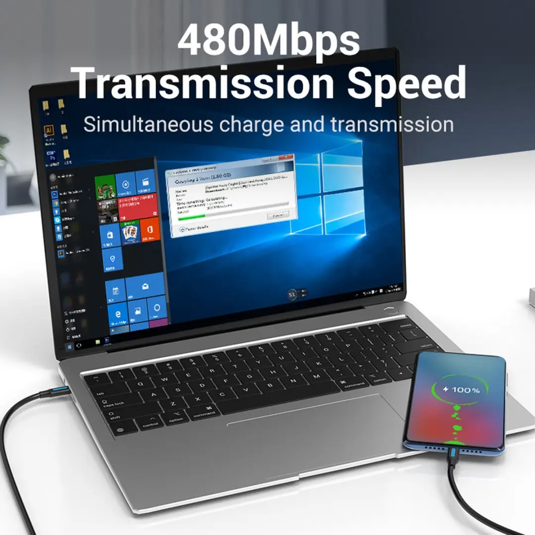 Vention USB-C 2.0 Opladekabel COSBF - Zwart