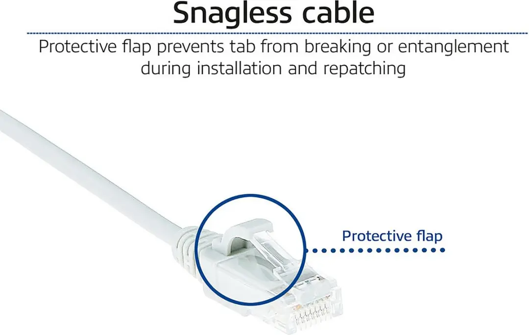 ACT Witte LSZH U/UTP CAT6 Patchkabel 0,15m - Snagless RJ45 - afbeelding 6 van 6