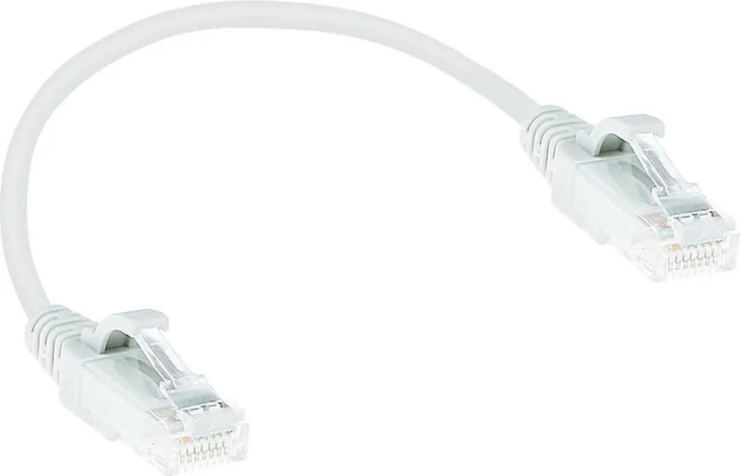 ACT Witte LSZH U/UTP CAT6 Patchkabel 0,15m - Snagless RJ45