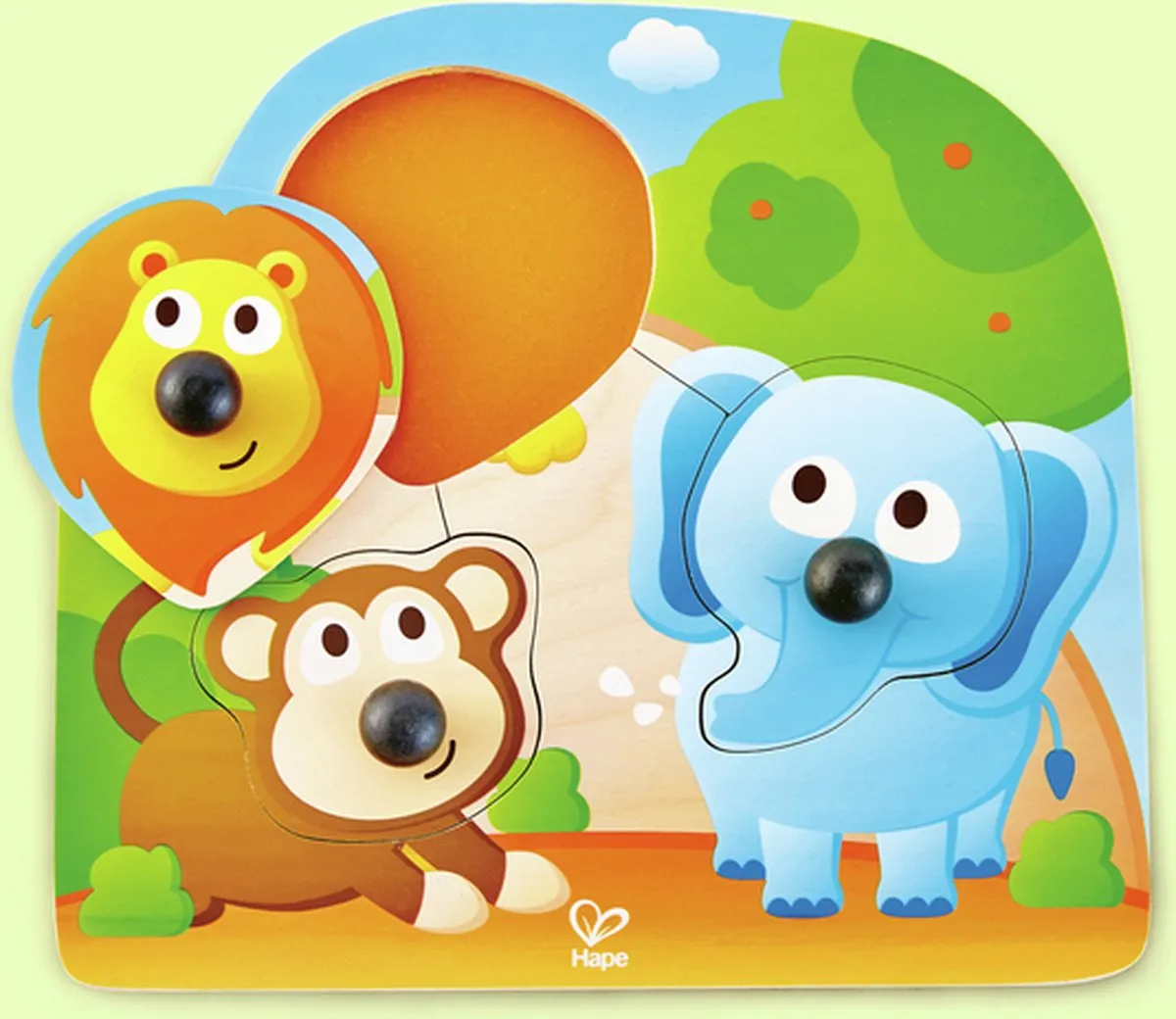 Hape Knopfpuzzle Dschungeltiere
