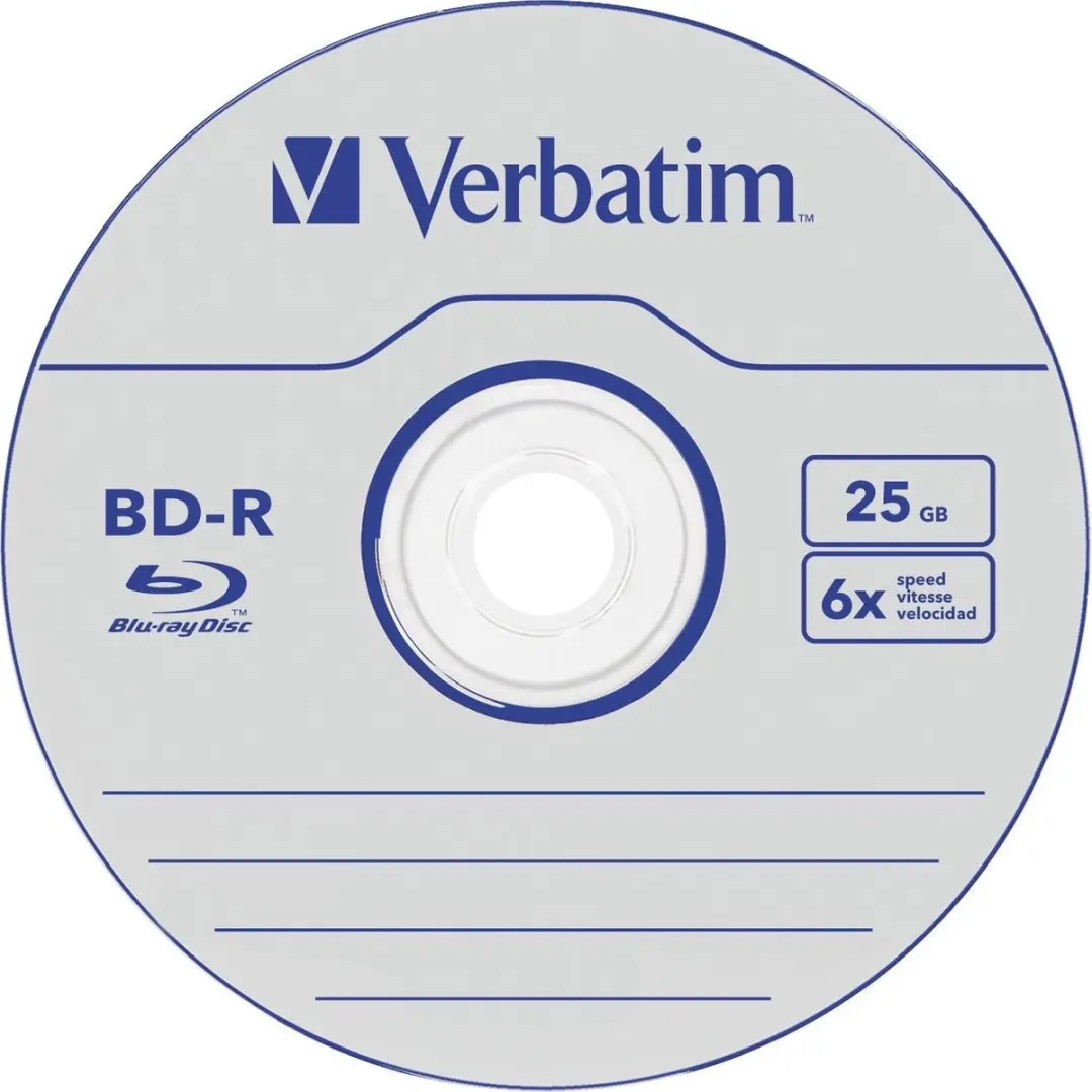 Verbatim BD-R 25GB 6X - 25 Stuks - Witte Blauwe Surface