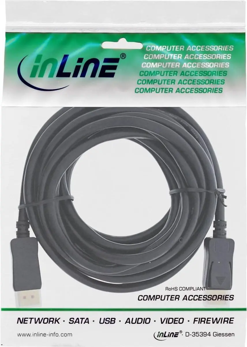 InLine DisplayPort 1.4 Kabel 8K - 5m - Vergulde Contacten