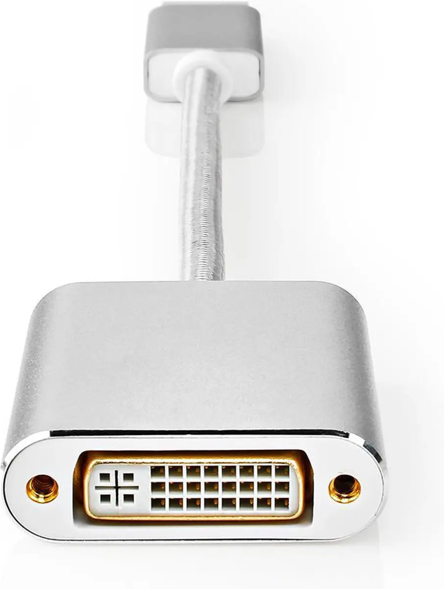Nedis DisplayPort naar DVI-D Kabel 1080p - 0,2m - Verguld - Zilver