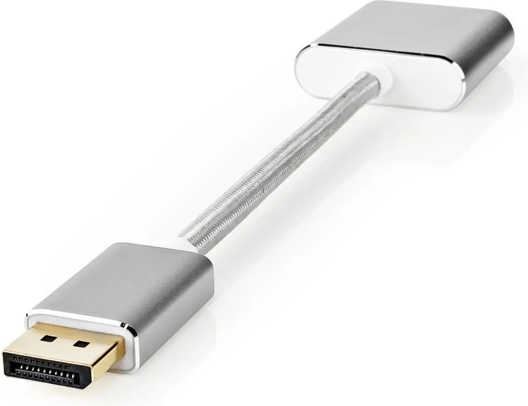Nedis DisplayPort naar DVI-D Kabel 1080p - 0,2m - Verguld - Zilver