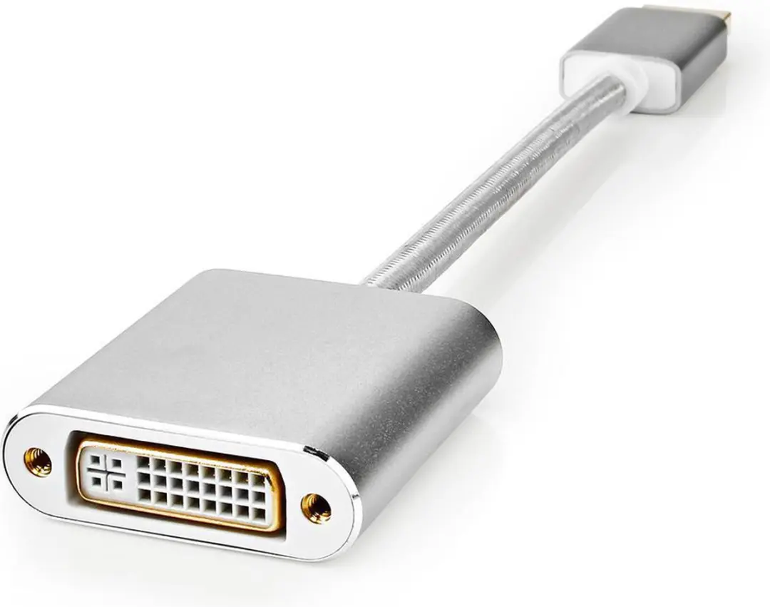 Nedis DisplayPort naar DVI-D Kabel 1080p - 0,2m - Verguld - Zilver