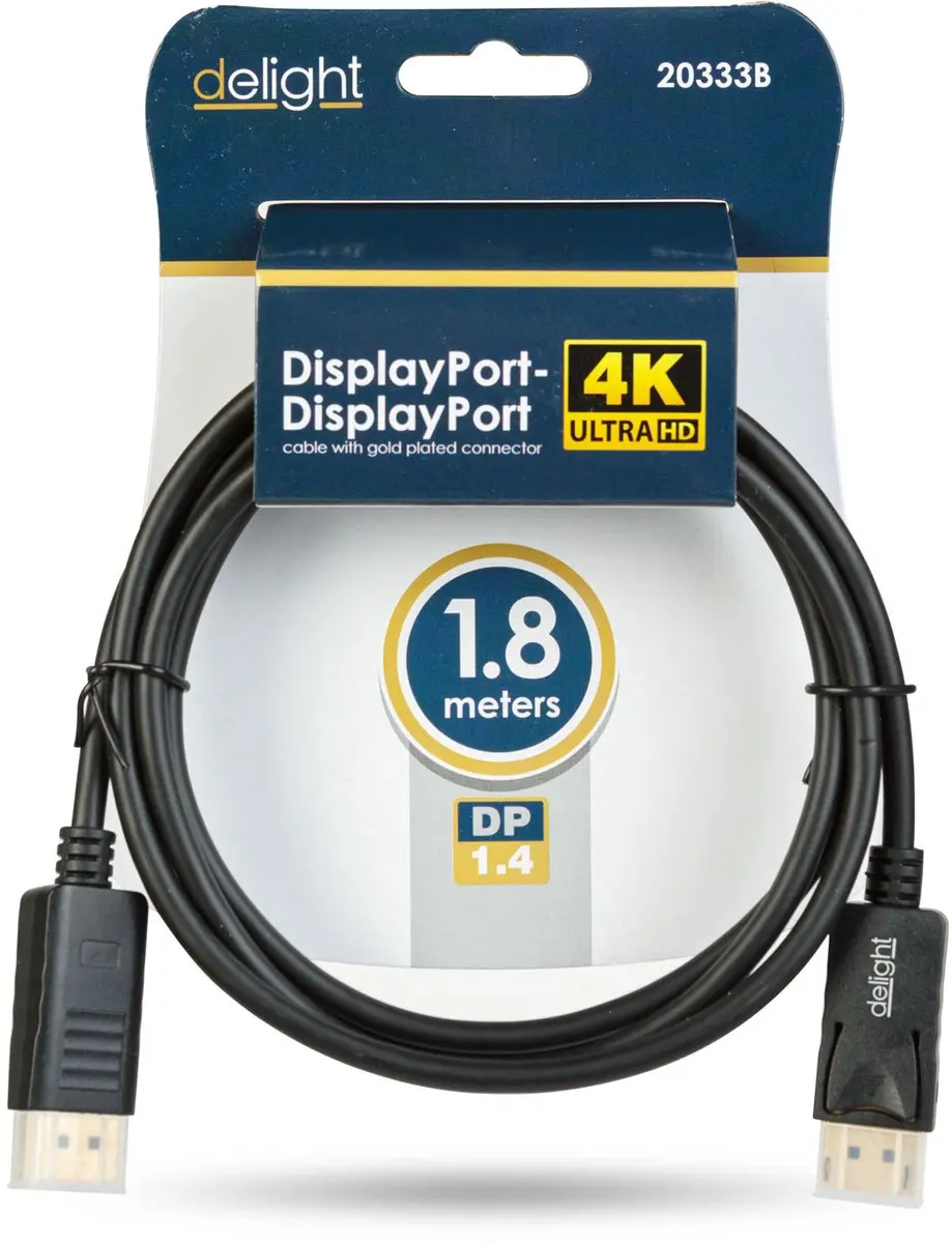 Delight DisplayPort Kabel 1.4 4K 1,8m