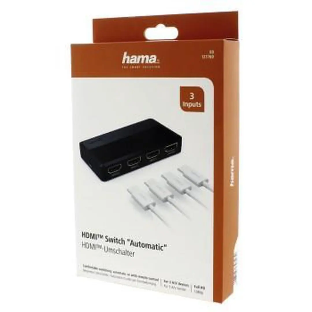 Hama HDMI Splitter 3 Input - 1 Output - Zwart - afbeelding 6 van 6