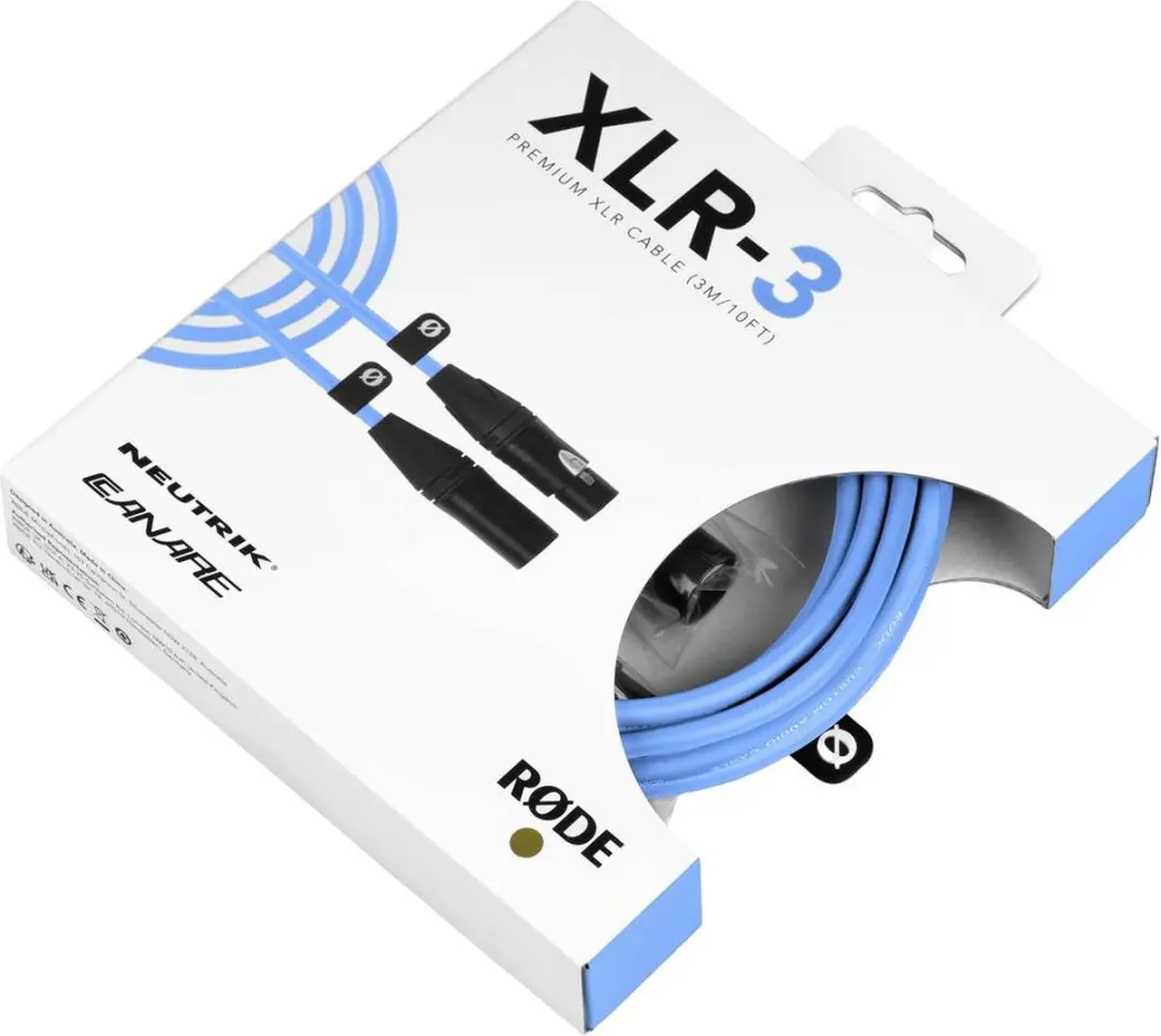 Rode XLR-3 Blauwe Kabel - 1 Stuk