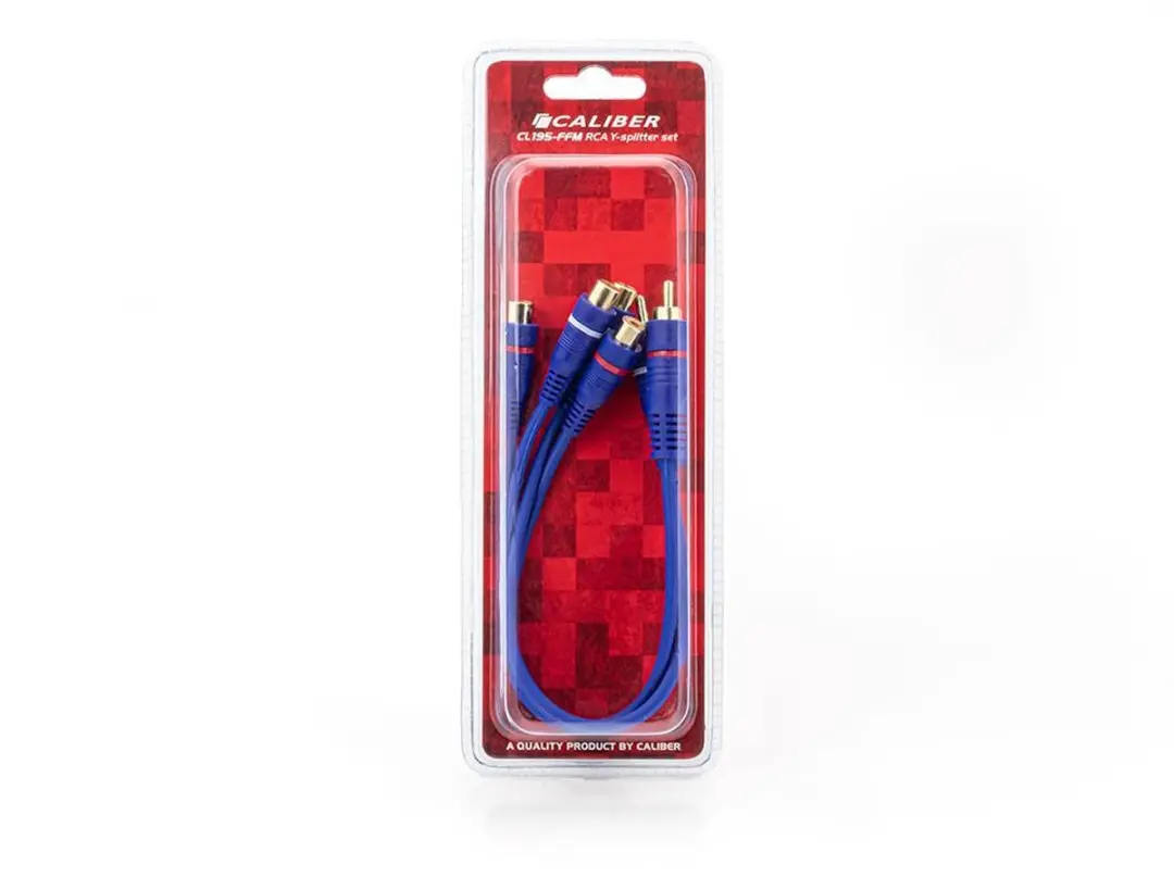 Caliber Tulp Splitter RCA Kabel CL195-FFM - Blauw