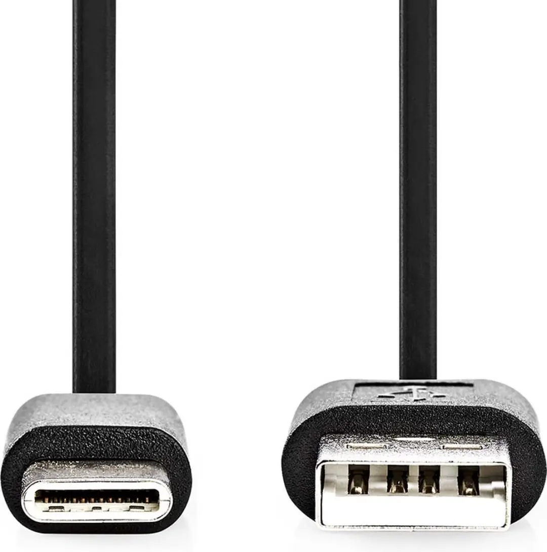 Nedis USB-A naar USB-C Kabel 15W 480Mbps 1m - Zwart